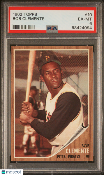 Bob Clemente - 1962 Topps #10 PSA 6