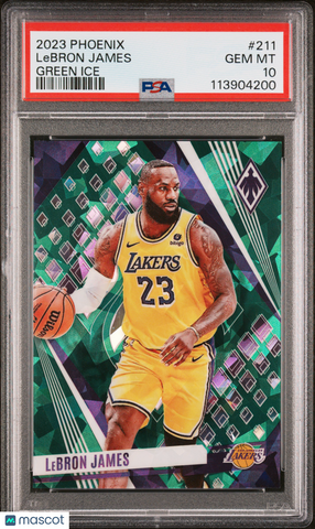 LeBron James - 2023 Panini Phoenix Green Ice PSA 10