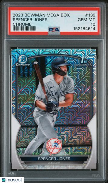 Spencer Jones - 2023 Bowman Mega Box Chrome PSA 10