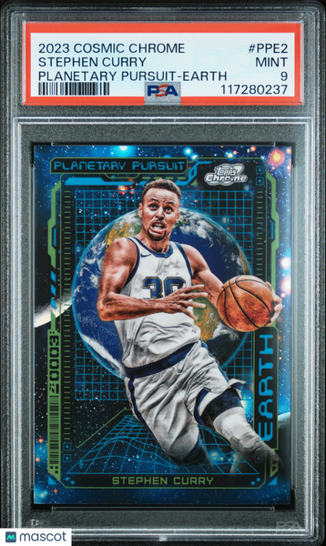 Stephen Curry - 2023 Topps Cosmic Chrome Planetary Pursuit Earth PSA 9