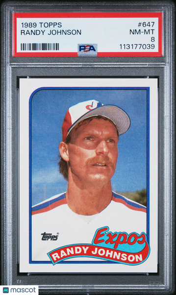 Randy Johnson - 1989 Topps #647 PSA 8