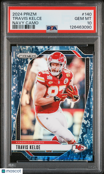 Travis Kelce - 2024 Panini Prizm Navy Camo PSA 10