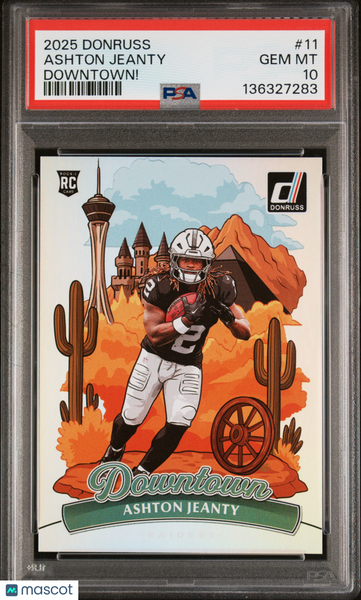 Ashton Jeanty - 2025 Panini Donruss Downtown! PSA 10