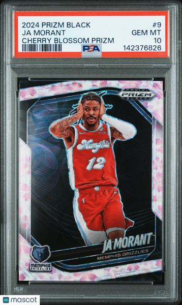 Ja Morant - 2024 Panini Prizm Black Cherry Blossom PSA 10 19/20
