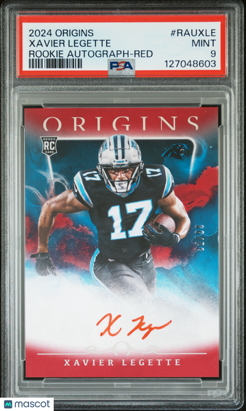 Xavier Legette - 2024 Panini Origins Rookie Autographs Red PSA 9 32/99