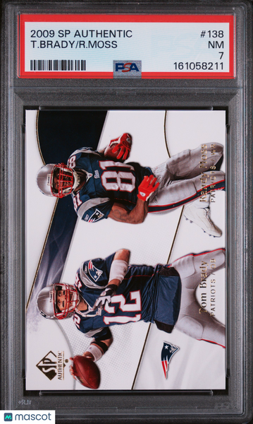 Tom Brady Randy Moss - 2009 SP Authentic PSA 7