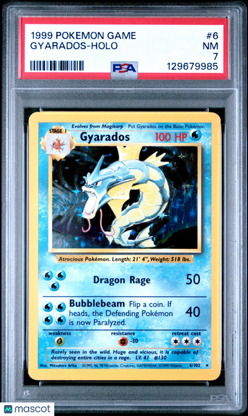 1999 Pokemon Game Gyarados Holo PSA 7 #6