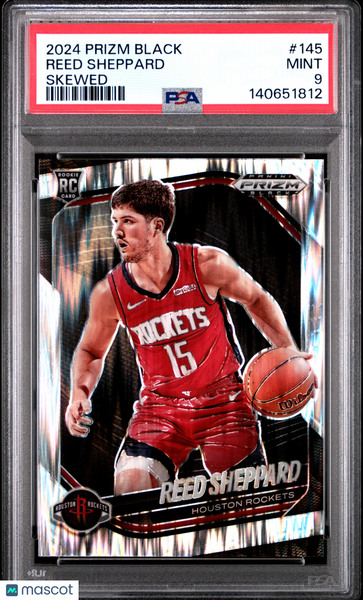 Reed Sheppard - 2024 Panini Prizm Black Skewed PSA 9