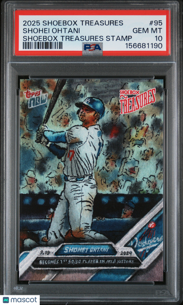 Shohei Ohtani - 2025 Topps Shoebox Treasures Stamp PSA 10 /99
