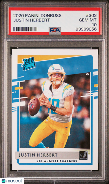 Justin Herbert - 2020 Panini Donruss PSA 10 Rated Rookie