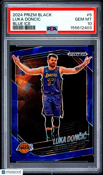 Luka Doncic - 2024 Panini Prizm Black Blue Ice PSA 10