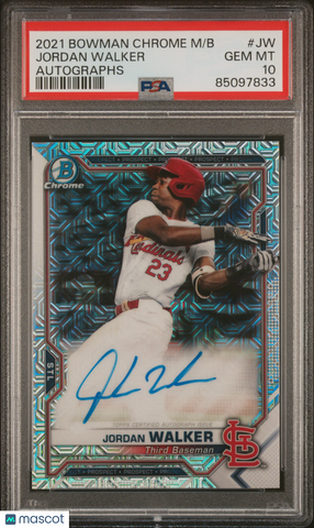 Jordan Walker - 2021 Bowman Chrome Mega Box Autographs PSA 10