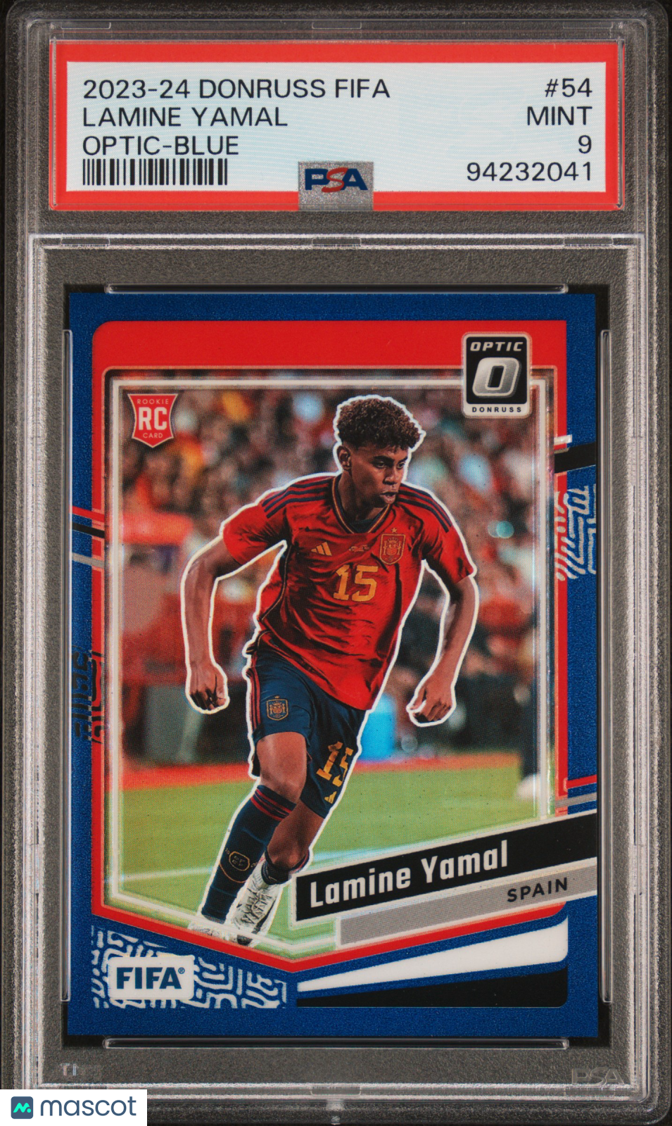 Lamine Yamal - 2023-24 Panini Donruss FIFA Optic Blue PSA 9 38/99