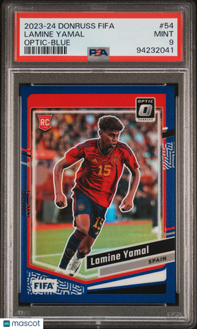 Lamine Yamal - 2023-24 Panini Donruss FIFA Optic Blue PSA 9 38/99
