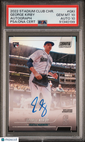 George Kirby - 2022 Topps Stadium Club Chrome Autographs PSA 10