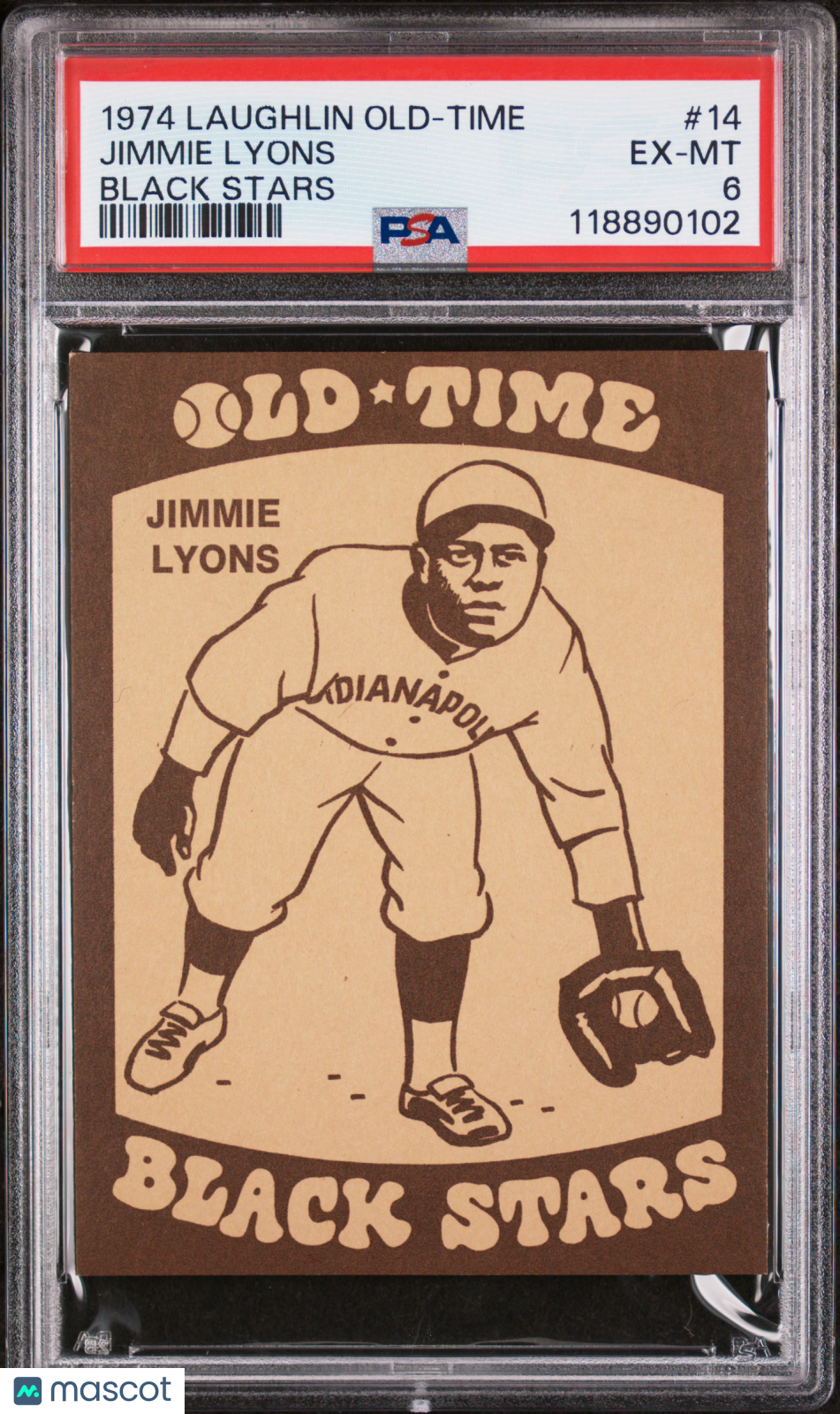 Jimmie Lyons - 1974 Laughlin Old-Time Black Stars PSA 6