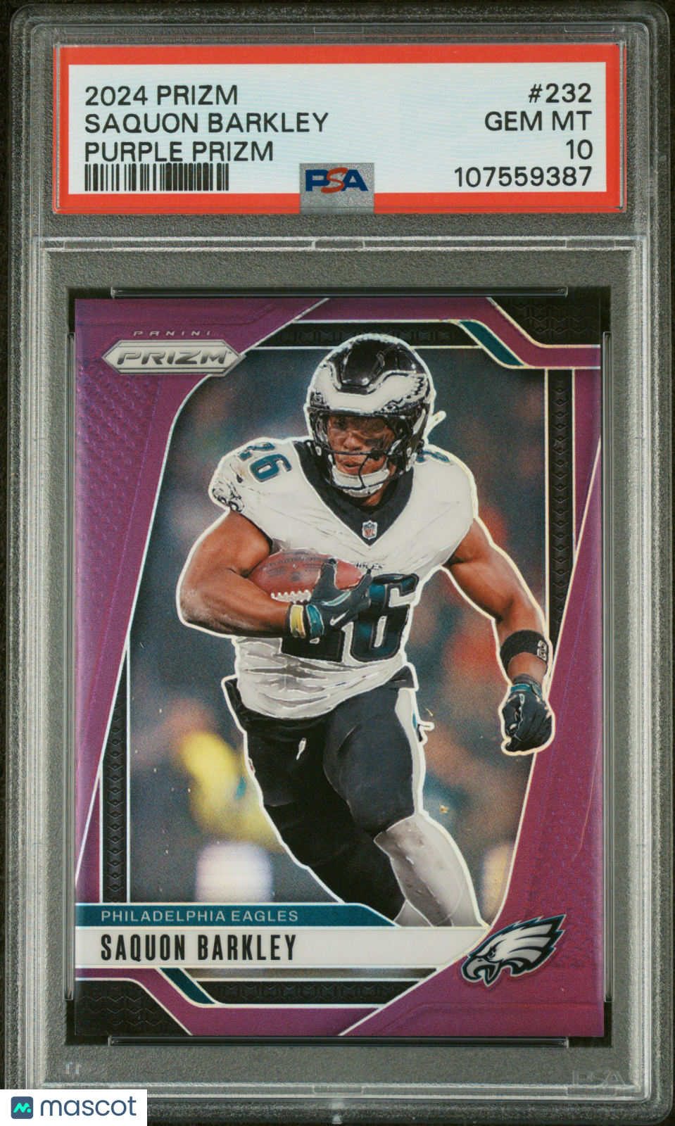 Saquon Barkley - 2024 Panini Prizm Purple PSA 10