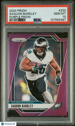 Saquon Barkley - 2024 Panini Prizm Purple PSA 10