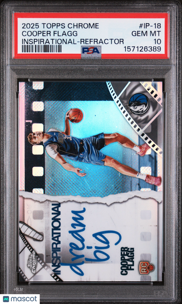 Cooper Flagg - 2025 Topps Chrome Inspirational Refractor PSA 10 Rookie