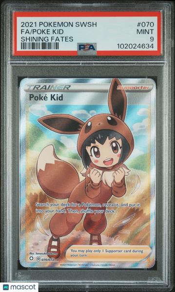 2021 Pokemon Sword & Shield Shining Fates Poke Kid Fa Shining Fates PSA 9 #070