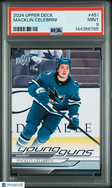 Macklin Celebrini - 2024 Upper Deck PSA 9