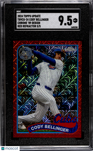 Cody Bellinger - 2024 Topps Update Chrome '89 Design Red Refractor SGC 9.5