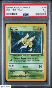 1999 Pokemon Jungle Scyther #10 PSA 5