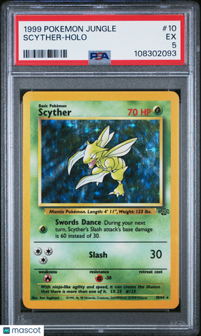 1999 Pokemon Jungle Scyther #10 PSA 5