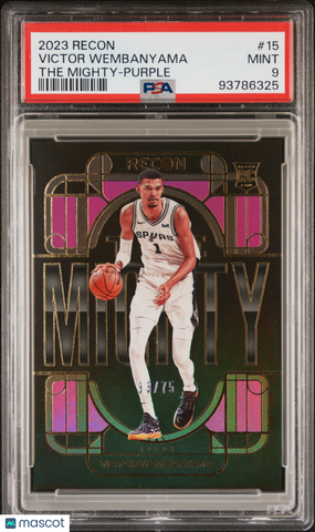 Victor Wembanyama - 2023 Panini Recon The Mighty Purple PSA 9 33/75