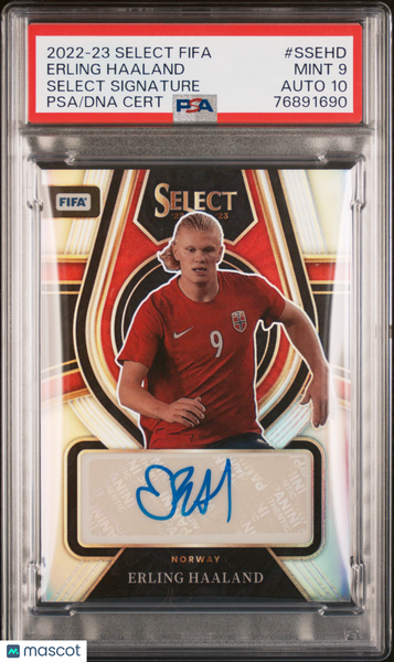 Erling Haaland - 2022 Panini Select FIFA Select Signatures PSA 9