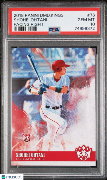 Shohei Ohtani - 2018 Panini Diamond Kings Facing Right #76 Rookie PSA 10