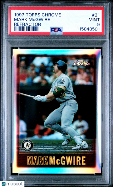 Mark Mcgwire - 1997 Topps Chrome Refractor PSA 9