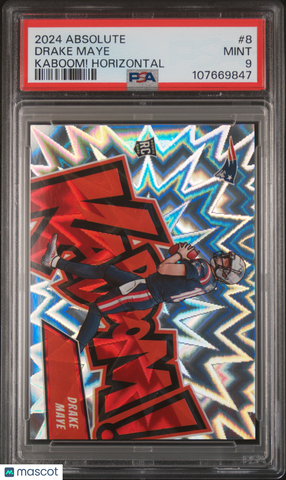 Drake Maye - 2024 Panini Absolute Kaboom! Horizontal PSA 9