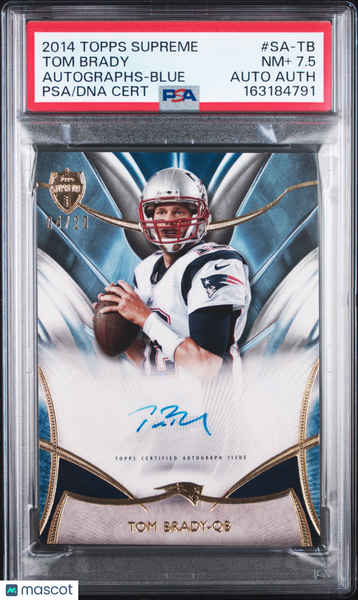 Tom Brady - 2014 Topps Supreme Autographs Blue PSA 7.5 4/20 04/20