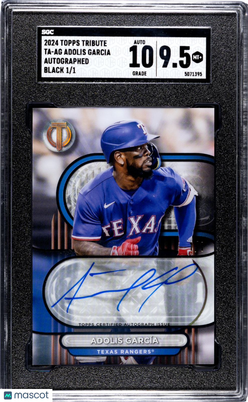 Adolis Garcia - 2024 Topps Tribute Autograph Black 1 1 SGC 9.5 1/1