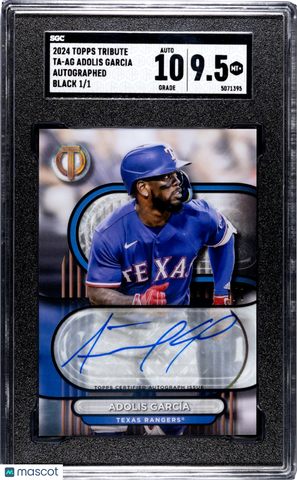 Adolis Garcia - 2024 Topps Tribute Autograph Black 1 1 SGC 9.5 1/1