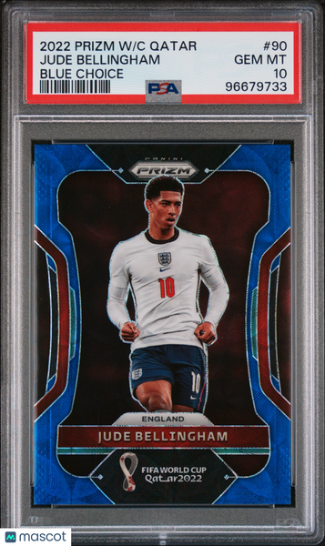 Jude Bellingham - 2022 Panini Prizm World Cup Qatar Blue Choice PSA 10 106/135