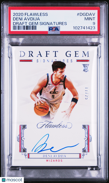 Deni Avdija - 2020 Panini Flawless Draft Gem Signatures PSA 9 17/25 11/25