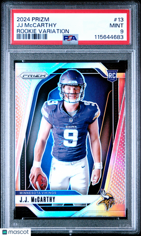 JJ Mccarthy - 2024 Panini Prizm Rookie Variation PSA 9
