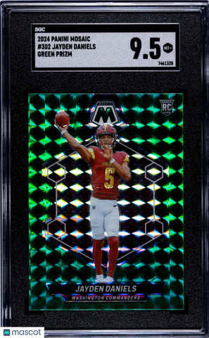 Jayden Daniels - 2024 Panini Mosaic Green Prizm SGC 9.5