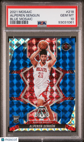 Alperen Sengun - 2021 Panini Mosaic Blue PSA 10 Rookie /99