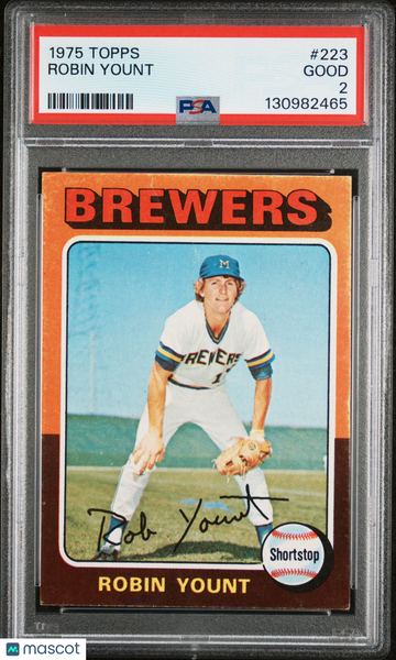 Robin Yount - 1975 Topps PSA 2