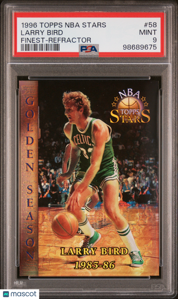 Larry Bird - 1996 Topps NBA Stars Finest Refractor PSA 9 #58