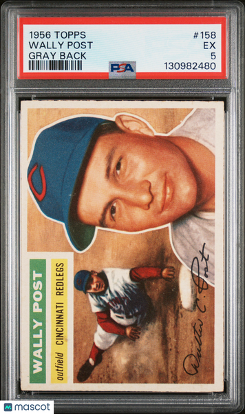 Wally Post - 1956 Topps Gray Back PSA 5