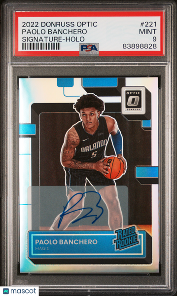 Paolo Banchero - 2022 Panini Donruss Optic Signature Holo PSA 9