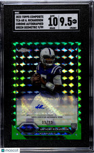 Anthony Richardson 2023 Topps Composite Chrome Auto Green Geometric SGC 9.5 /99