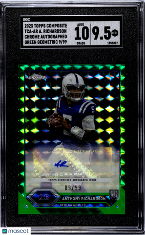 Anthony Richardson 2023 Topps Composite Chrome Auto Green Geometric SGC 9.5 /99