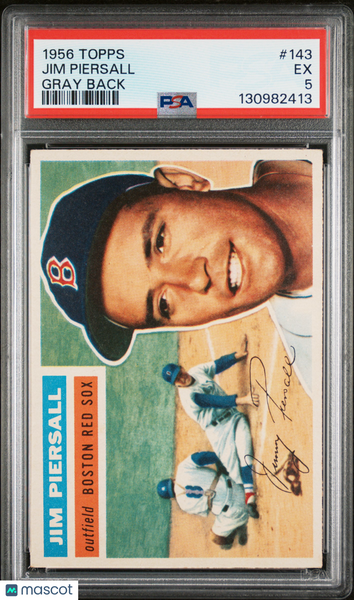 Jim Piersall - 1956 Topps Gray Back PSA 5