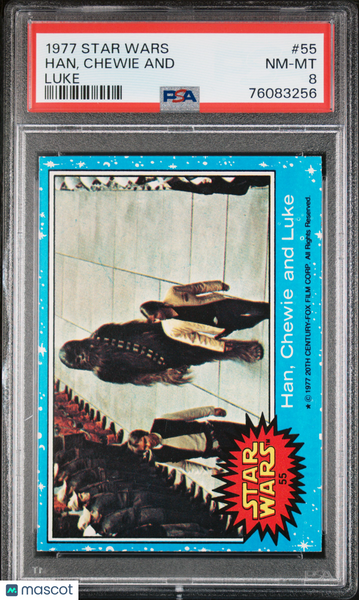 1977 Star Wars Han, Chewie And Luke #55 PSA 8