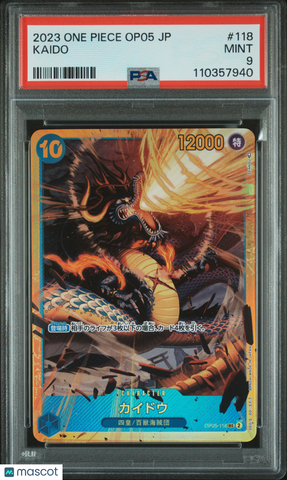 One Piece Japanese Op05-Awakening Of The New Era Kaido #118 Japanese PSA 9